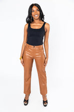 Load image into Gallery viewer, Gomez Camel Vegan Leather Pants
