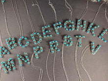 Load image into Gallery viewer, *Custom* Turquoise Letter Necklace
