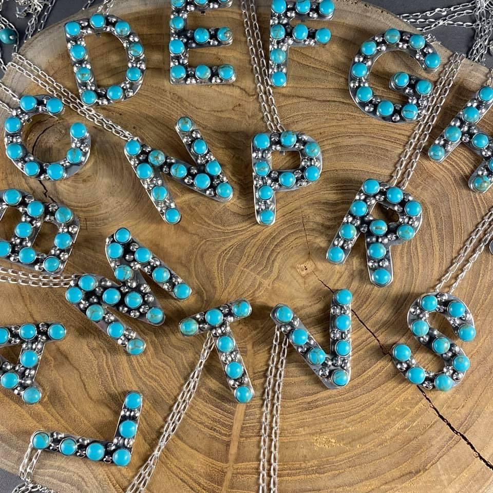 *Custom* Turquoise Letter Necklace